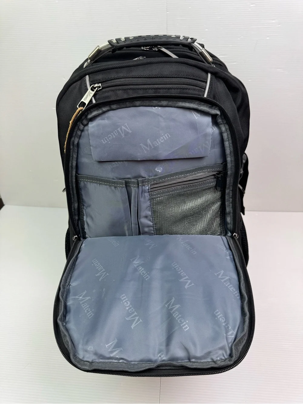 MATEIN Hiking Backpack USB Charging Port Laptop Tablet Bag Padded Black Gray